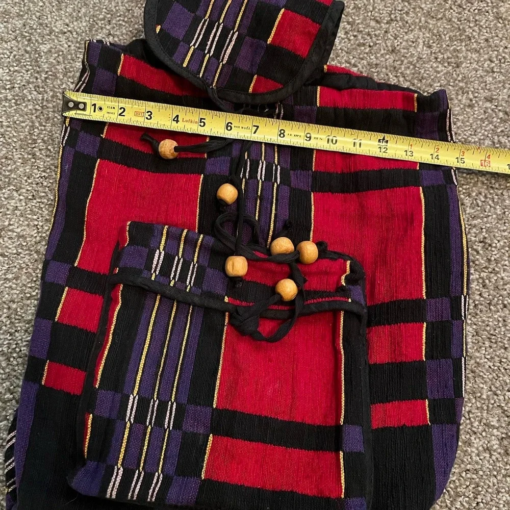 Boho Backpack Rucksack Mochila Knapsack Multicolor Beaded Hippy Festival VTG